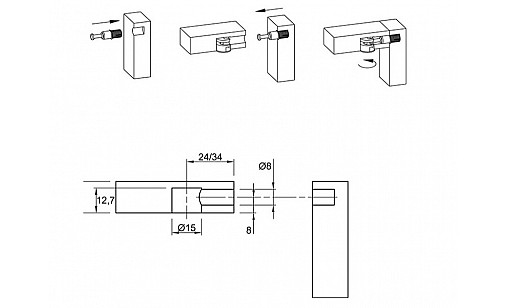 Эксцентрик M.fix для ДСП 16мм AVT Эксцентрик M.fix для ДСП 16мм AVT