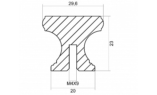 Ручка кнопка K 6029 BLKM Чёрный Матовый ДС