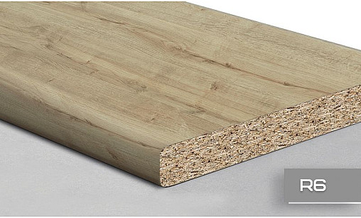 Столешница LUXEFORM L152 Дуб Бирмингем 2U R6 3050х1200х28 мм