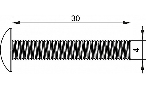 Винт 4х30мм Винт 4х30мм
