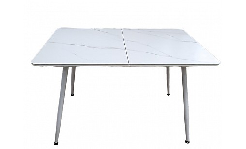 Стіл обідній DT-20004В 1200(1600)*800*760 кераміка з МДФ Білий