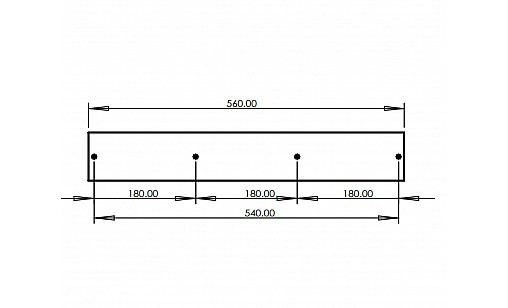 Ручка профільна UA 02/0540 BM Чорний Матовий ДС