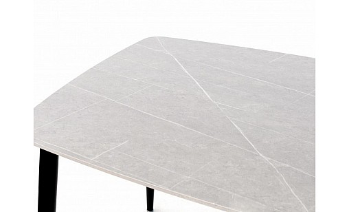 Стіл обідній КІПАРИС 1200*800*760 сірий мармур/чорний