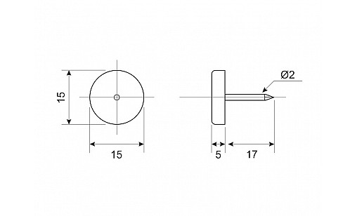 Ножка с гвоздем одинарная