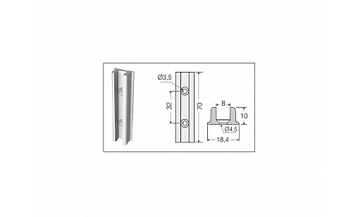 Органайзер: коннектор профілю кінцевий (M-020703)
