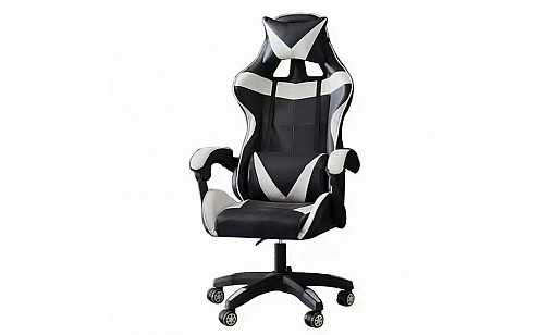 Крісло геймерське SLIM чорне/біле