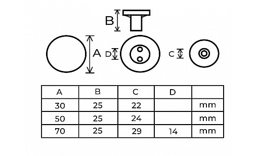 Ручка деревянная Umbrella 30*25 мм