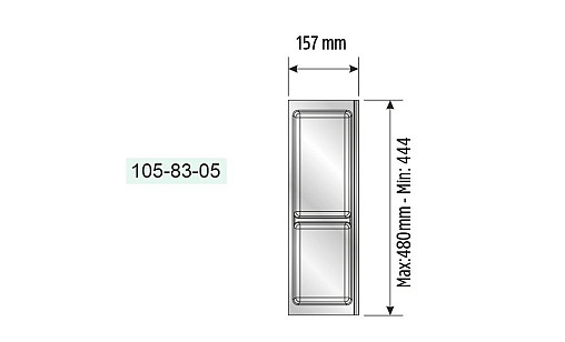 Лоток TRAYBOND 157 мм с двойным отделением, антрацит, 105-83-05-309 Лоток TRAYBOND 157 мм с двойным отделением, антрацит, 105-83-05-309