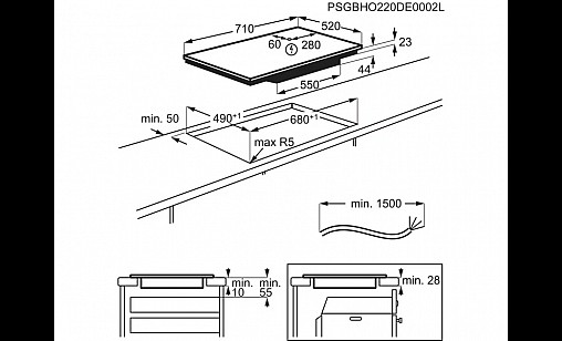 Індукційна поверхня ELECTROLUX EIS77453 чорний