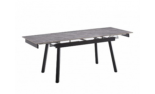 Стіл обідній БАСТІОН 1400(2000)*800*760 армані грей/чорний Стіл обідній БАСТІОН 1400(2000)*800*760 армані грей/чорний