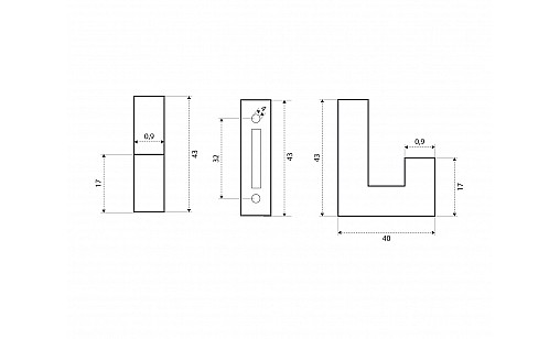 Крючок WL 11 GRM Графит Матовый ДС