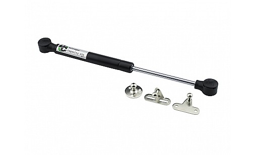 Амортизатор газовий для ДСП 40N зручний монтаж, 3 кріплення, чорний ДС ПреміумЛайн