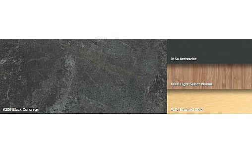 Стільниця K205 RS Бетон чорний 4100х600х38 1U R3.3 вологостійка Kronospan