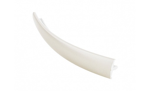 Профиль гибкий Т-образный под плиту 16мм Белый гладкий 292 ДС