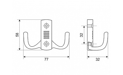Крючок DW 341 G2 Хром ДС СтандартЛайн