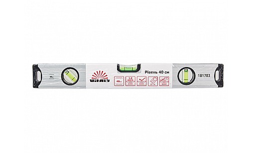 Уровень 40 см 3 капсулы алюминиевая рамка Vitals Master