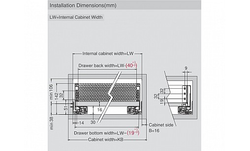 ДТС SLIM Тандембокс графит L-500/126 Tip-on HT425004A11 (Е30)