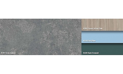 Стільниця K07 RS Галактика сіра 4100х600х38 1U R3.3 вологостійка Kronospan