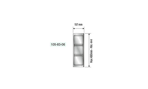 Лоток TRAYBOND 157 мм с тройным отделением, белый, 105-83-06-302