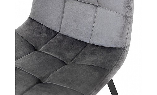 Стілець МЕНТОС чорний/велюр сірий Стілець МЕНТОС чорний/велюр сірий