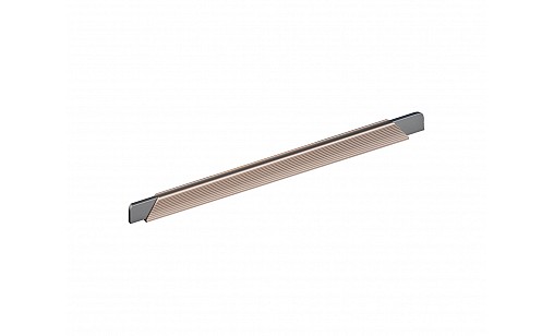 Ручка профільна DL 9389/256 ChSl/GR Шампань Рифлений/Графіт ДС