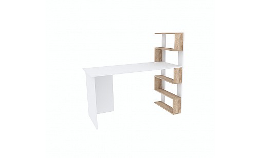 Компьютерный стол Robert правый Белый/Дуб Сонома
