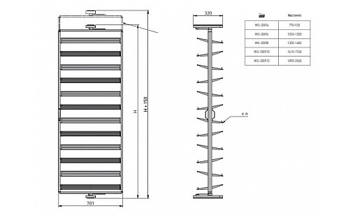 Поворотна полиця для взуття GTV ELITE (6 полиць) Білий WG-OBR6-10 GTV Поворотна полиця для взуття GTV ELITE (6 полиць) Білий WG-OBR6-10 GTV