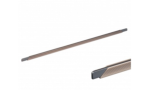 Ручка профільна DL 9389/850 ChSl/GR Шампань Рифлений/Графіт ДС