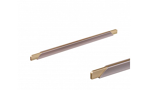 Ручка профільна DL 9389/352 ChSl/GMt Шампань Рифлений/Матове Золото ДС