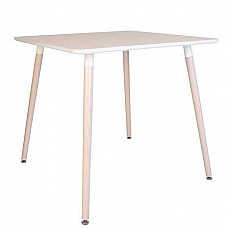 Стол MODERN WOOD WHITE D800 4L Белый/бук лак 1.007