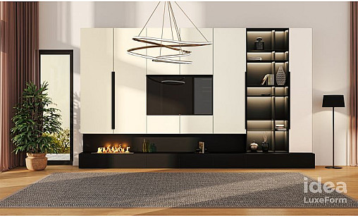 Фасад МДФ LUXEFORM GL-015 iS Черный Трюфель Глянец (пластик в декор) 17,7 мм - idea