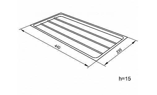 Піддон до сушарки L-500мм чорний