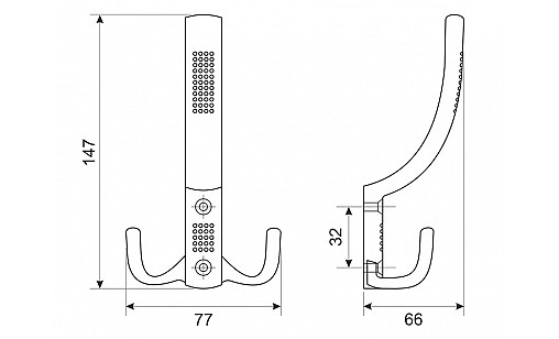 Гачок DW 355 G5 Нікель Матовий (Сатин) ДС СтандартЛайн