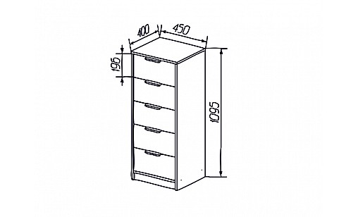 Комод Erin 2 Білий Аляска/Дуб Сонома Комод Erin 2 Білий Аляска/Дуб Сонома