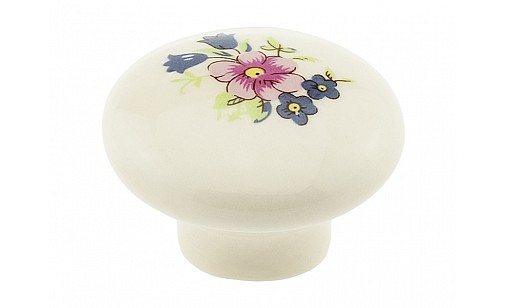 Ручка меблева DG 20 MLK1 Smail Рожева квітка ДС ОптимаЛайн