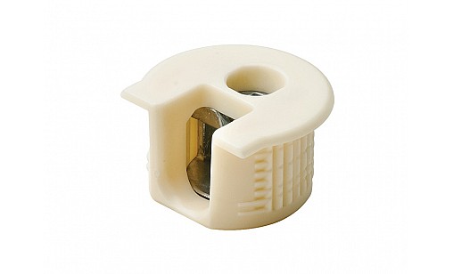 Рафикс беж без утолщения пласт. 16 мм глубина сверления 12,7 мм Hafele 263.10.403