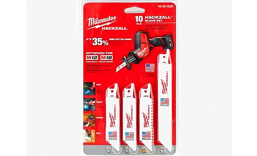 Набір полотен для шабельної пили HACKZALL (10 шт) Milwaukee