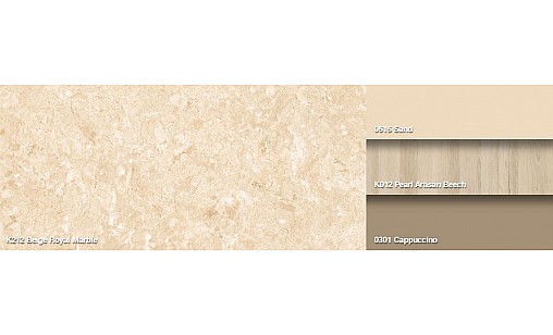 Столешница KronoSpan K212 PA Мрамор Королевский Белый 1L R5,5 4100х600х28 мм