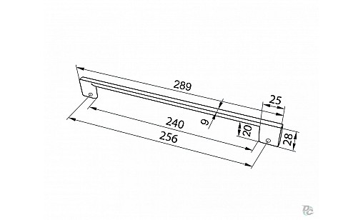 Ручка D-705/256 G2 Хром BIG ДС СтандартЛайн Ручка D-705/256 G2 Хром BIG ДС СтандартЛайн