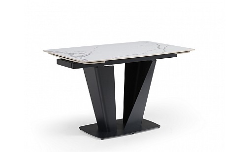 Стіл обідній Lamberg 1200(1600)*800*750 Polar White Glossy