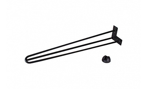 Опора H-710мм прутовая с подножкой Чёрная ДС СтандартЛайн