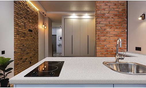 Стільниця LUXEFORM S501 Камiнь Грiджио Бежевий 1U R3 3050х700х38 мм