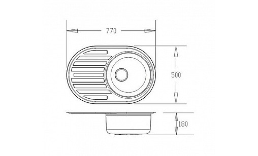Мойка нержавеющая FABIANO 77*50 Micro Decor (0,8) 8211.401.0405