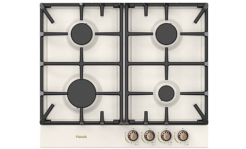 Газовая поверхность FABIANO FHGR 3744 VGH Ivory 8112.406.1616 сталь кремовый
