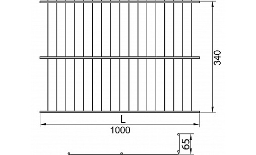 Полка под обувь 1000мм черная ДС Полка под обувь 1000мм черная ДС
