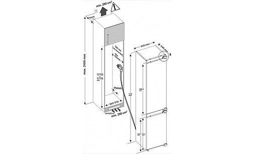 Холодильник встраиваемый FABIANO FBF 0256 8172.510.0986 Холодильник встраиваемый FABIANO FBF 0256 8172.510.0986