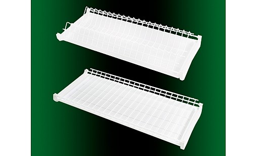 Сушарка для посуду термопластична з двома піддонами в секцію 600мм Біла  ДС