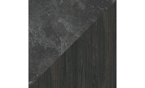 Стінова панель K205 RS/K016 SU Бетон Чорний / Морське Дерево Карбон (Двосторонній) 4100х640х10 мм KronoSpan