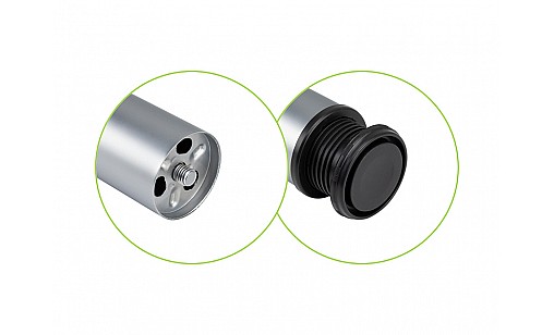 Опора H-820мм d-60мм Хром матовий (Алюміній) ДС СтандартЛайн