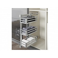 S-6272-G R Корзина 3-х уровневая бокового крепления правая 280*485*920 алюминий